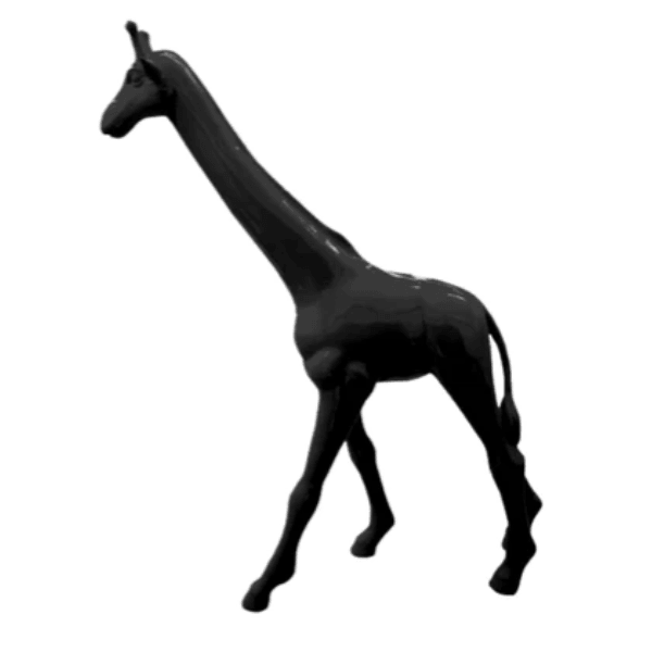 Sculpture Girafe XXL en Résine 150 cm Noir – Swiss Sculpture - Swiss-sculpture.ch