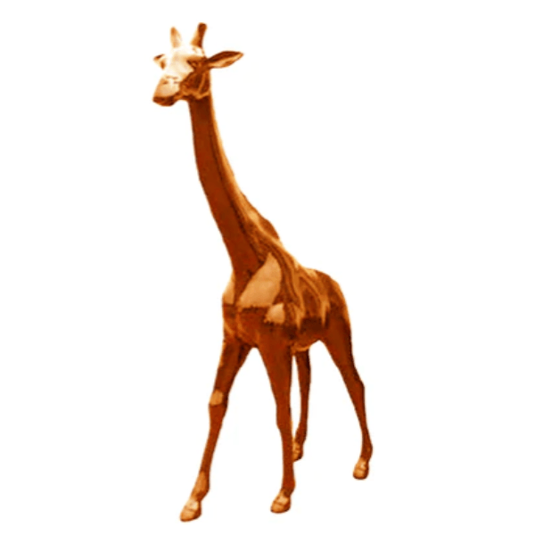 Sculpture Girafe XXL en Résine 150 cm Orange – Swiss Sculpture - Swiss-sculpture.ch
