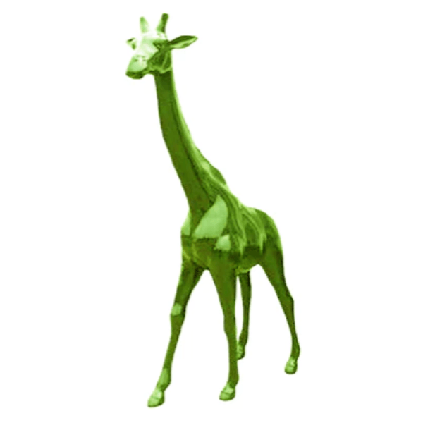 Sculpture Girafe XXL en Résine 150 cm Vert Pomme – Swiss Sculpture - Swiss-sculpture.ch