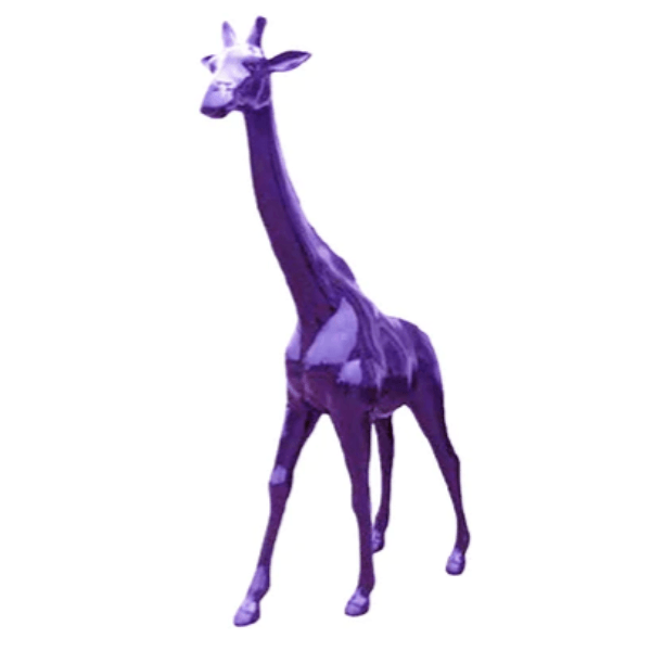 Sculpture Girafe XXL en Résine 150 cm Violet – Swiss Sculpture - Swiss-sculpture.ch