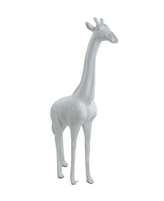 Sculpture Girafe XXL en Résine 210 cm Blanc Mat – Swiss Sculpture - Swiss-sculpture.ch