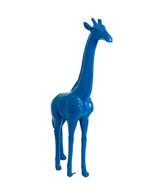 Sculpture Girafe XXL en Résine 210 cm Bleu – Swiss Sculpture - Swiss-sculpture.ch