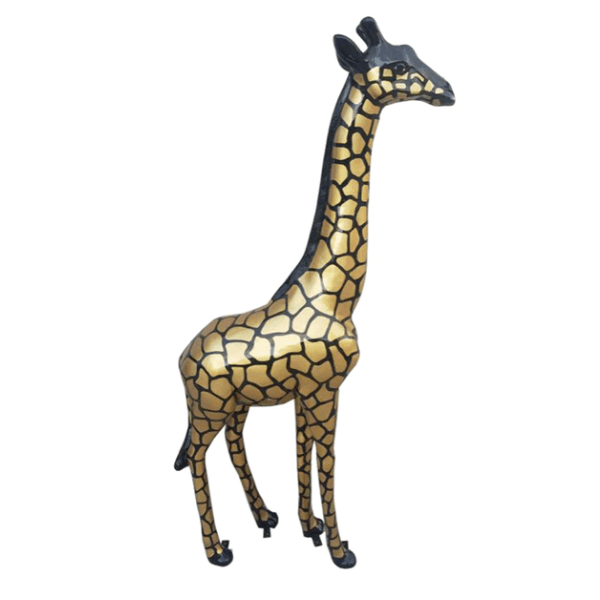Sculpture Girafe XXL en Résine 210 cm Doré – Swiss Sculpture - Swiss-sculpture.ch