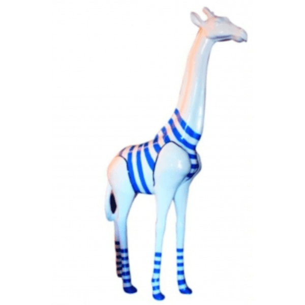 Sculpture Girafe XXL en Résine 210 cm Bleu Marin – Swiss Sculpture - Swiss-sculpture.ch