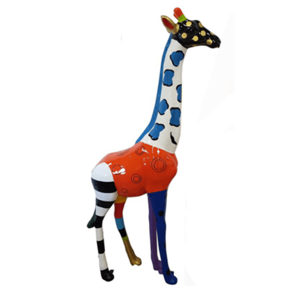 Sculpture Girafe XXL en Résine 210 cm Olive – Swiss Sculpture - Swiss-sculpture.ch