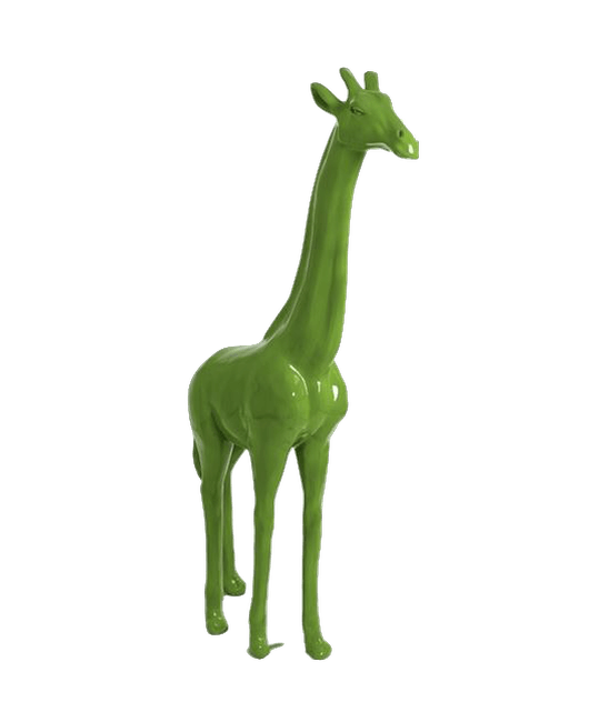 Sculpture Girafe XXL en Résine 210 cm Vert Pomme – Swiss Sculpture - Swiss-sculpture.ch