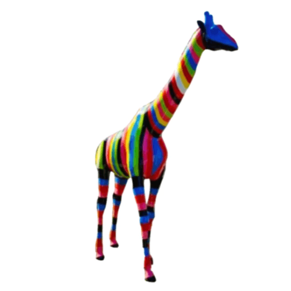 Sculpture Girafe XXL en Résine 320 cm Multicolore – Swiss Sculpture - Swiss-sculpture.ch