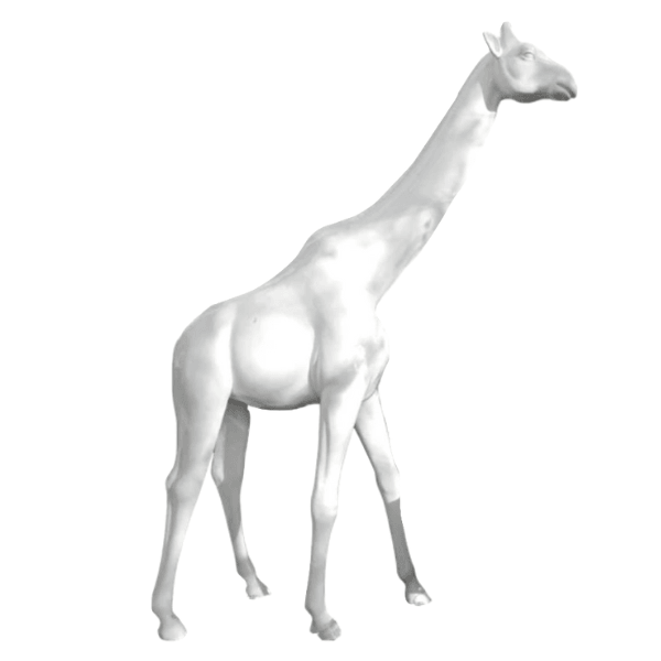 Sculpture Girafe XXL en Résine 320 cm Blanc Mat – Swiss Sculpture - Swiss-sculpture.ch