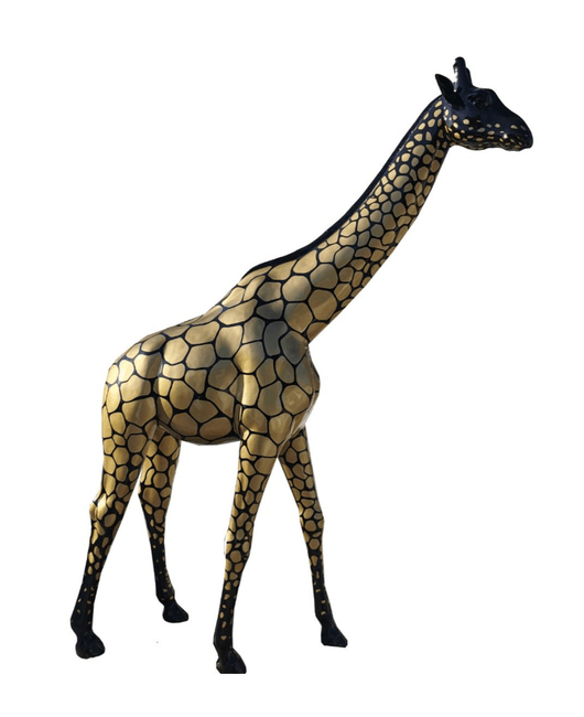 Sculpture Girafe XXL en Résine 320 cm Doré – Swiss Sculpture - Swiss-sculpture.ch