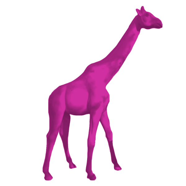 Sculpture Girafe XXL en Résine 320 cm Rose Fuchsia – Swiss Sculpture - Swiss-sculpture.ch