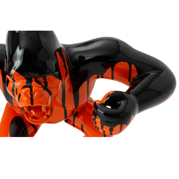 Sculpture Gorille en Résine 70 cm Orange – Swiss Sculpture - Swiss-sculpture.ch
