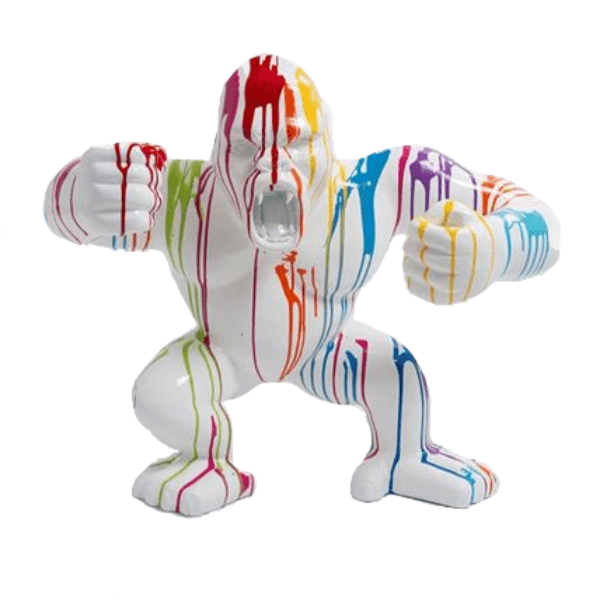 Sculpture Gorille en Résine 70 cm Multicolore – Swiss Sculpture - Swiss-sculpture.ch