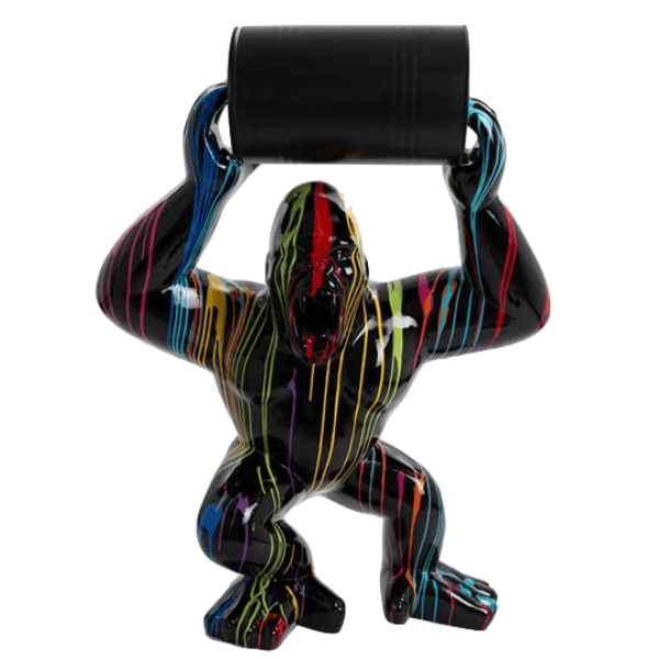 Sculpture Gorille XXL en Résine 140 cm Multicolore – Swiss Sculpture - Swiss-sculpture.ch