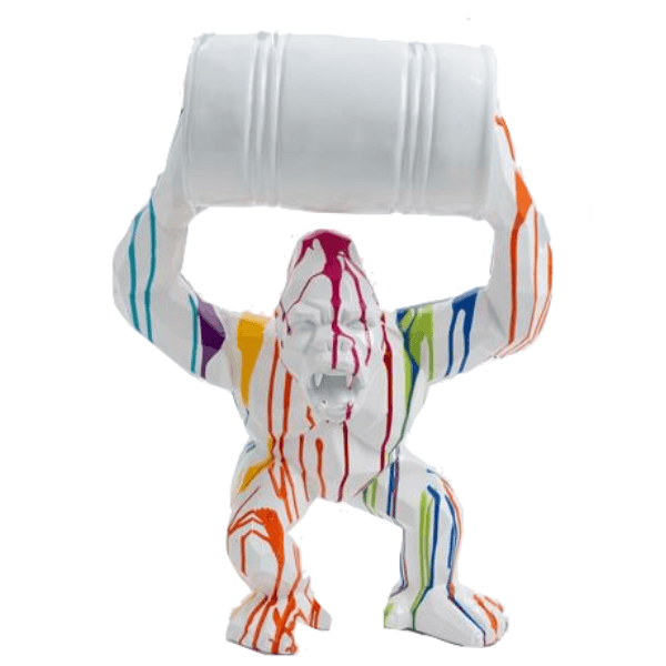 Sculpture Gorille en Résine 95 cm Multicolore – Swiss Sculpture - Swiss-sculpture.ch