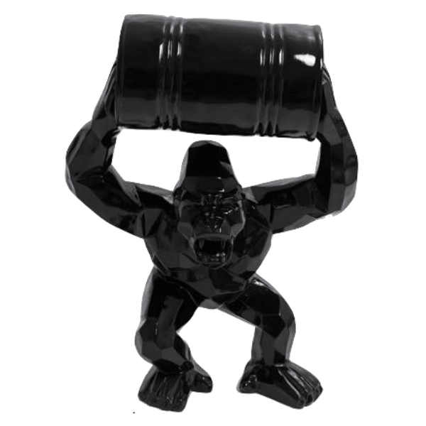 Sculpture Gorille en Résine 95 cm Noir – Swiss Sculpture - Swiss-sculpture.ch