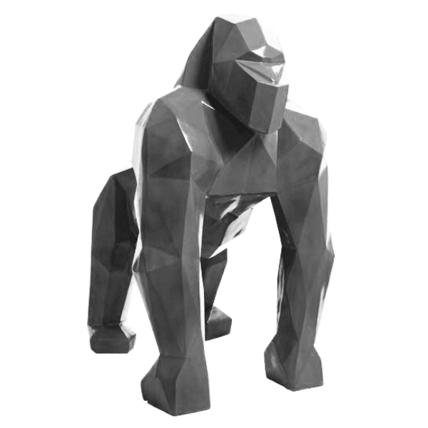 Sculpture Gorille en Résine 40 cm Gris – Swiss Sculpture - Swiss-sculpture.ch