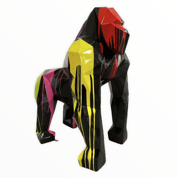 Sculpture Gorille en Résine 40 cm Multicolore – Swiss Sculpture - Swiss-sculpture.ch