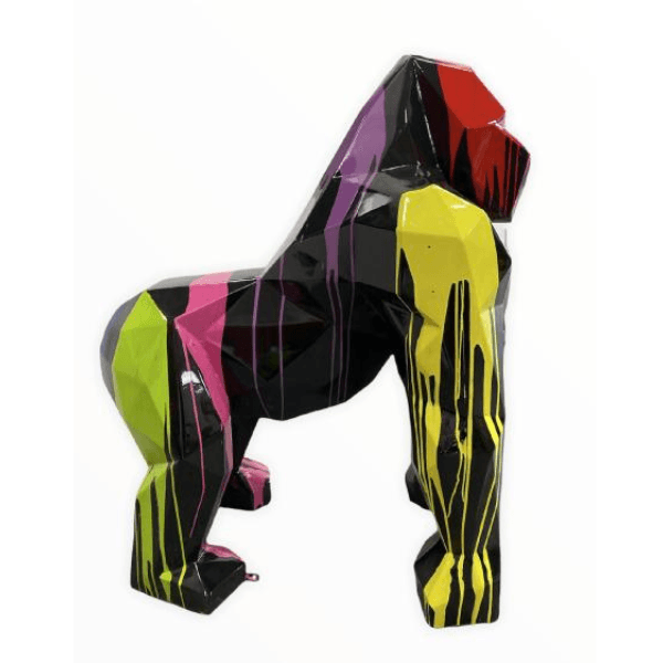 Sculpture Gorille en Résine 40 cm Multicolore – Swiss Sculpture - Swiss-sculpture.ch