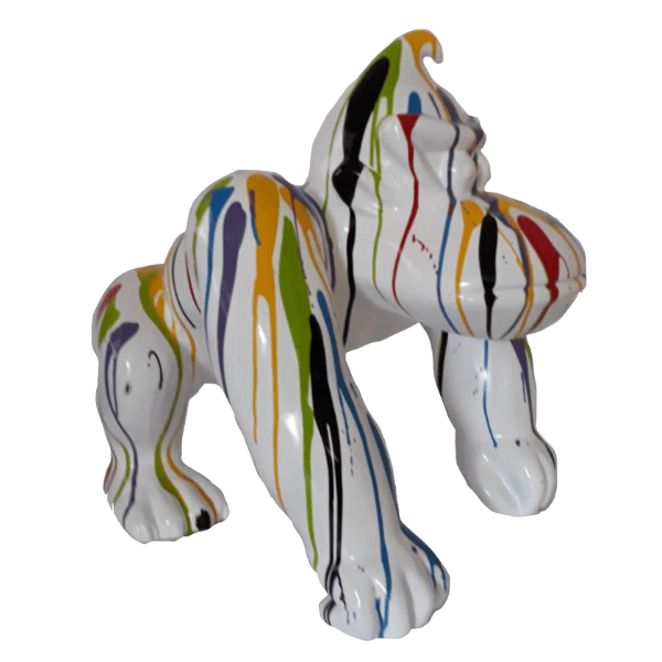 Sculpture Gorille en Résine 70 cm Multicolore – Swiss Sculpture - Swiss-sculpture.ch