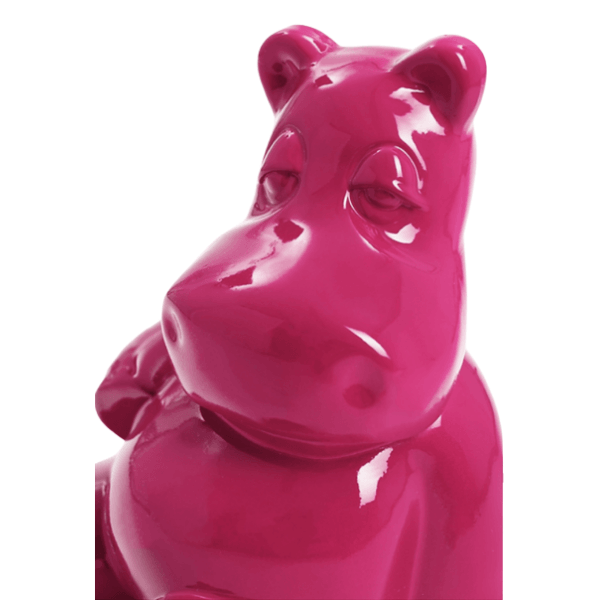 Sculpture Hippopotame XXL en Résine 100 cm Rose Fuchsia – Swiss Sculpture - Swiss-sculpture.ch