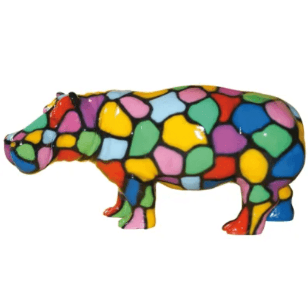 Sculpture Hippopotame XXL en Résine 180 cm Beige Gris – Swiss Sculpture - Swiss-sculpture.ch