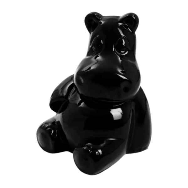 Sculpture Hippopotame 50 cm en Résine Noir – Swiss Sculpture - Swiss-sculpture.ch