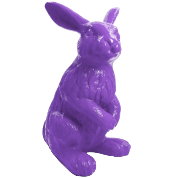 Sculpture Lapin XXL en Résine 115 cm Violet – Swiss Sculpture - Swiss-sculpture.ch