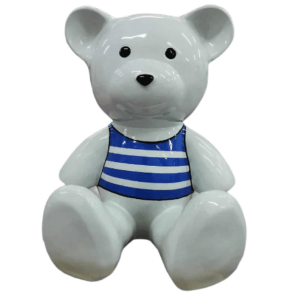 Sculpture Ours en Résine 65 cm Bleu Marin – Swiss Sculpture - Swiss-sculpture.ch