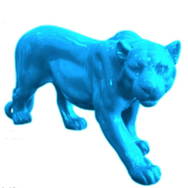 Sculpture Panthère en Résine 80 cm Bleu Ciel – Swiss Sculpture - Swiss-sculpture.ch