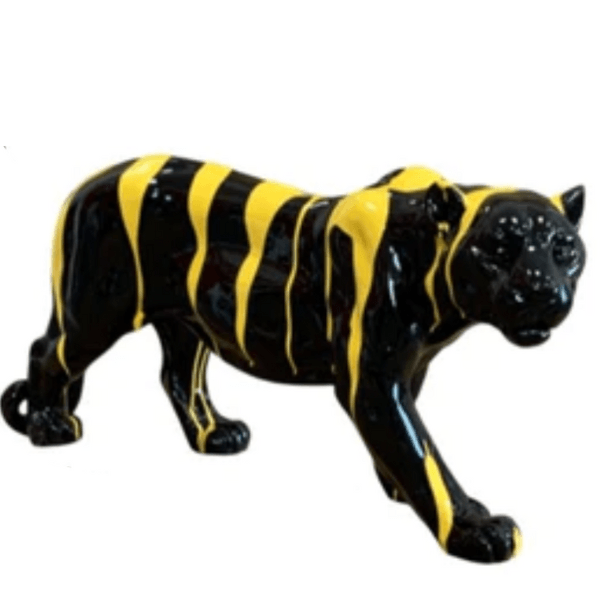 Sculpture Panthère Résine 80 cm Jaune – Swiss Sculpture - Swiss-sculpture.ch
