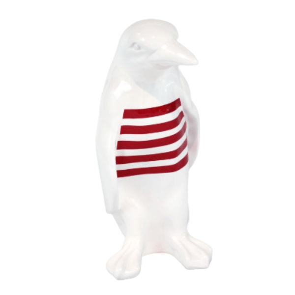 Sculpture Pingouin XXL en Résine 120 cm Rouge Marine – Swiss Sculpture - Swiss-sculpture.ch