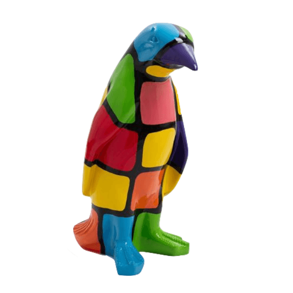 Sculpture Pingouin 70 cm en Résine Noir et Or – Swiss Sculpture - Swiss-sculpture.ch