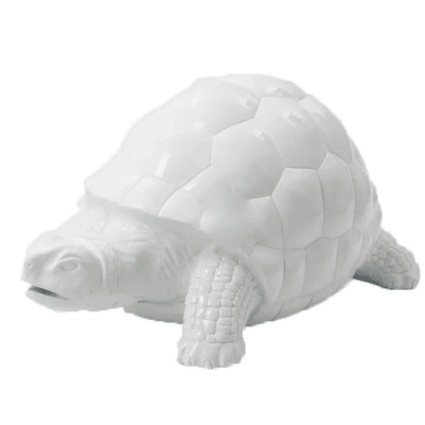 Sculpture Tortue XXL en Résine 110 cm Blanc Mat – Swiss Sculpture - Swiss-sculpture.ch