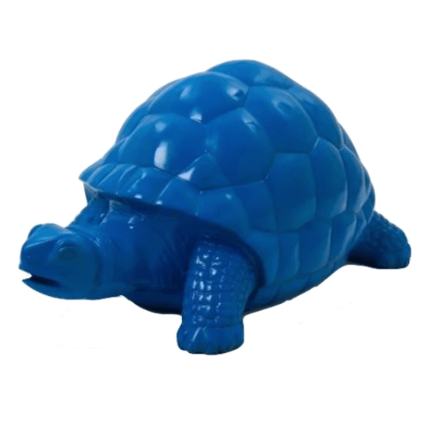 Sculpture Tortue XXL en Résine 110 cm Bleu Nuit – Swiss Sculpture - Swiss-sculpture.ch