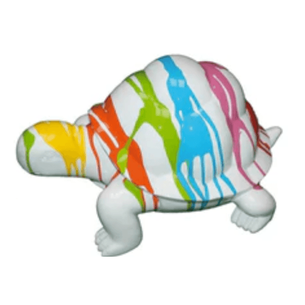 Sculpture Tortue Multicolore 45 cm en Résine – Swiss Sculpture - Swiss-sculpture.ch