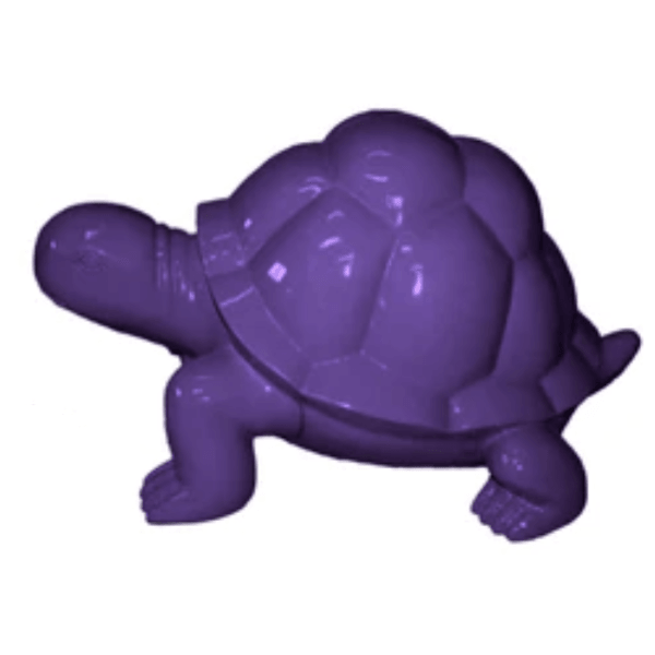 Sculpture Tortue en Résine 45 cm Violet Brillant – Swiss Sculpture - Swiss-sculpture.ch