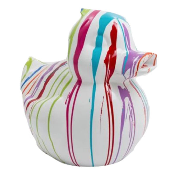 Sculpture Canard en Résine 65 cm Multicolore – Swiss Sculpture - Swiss-sculpture.ch