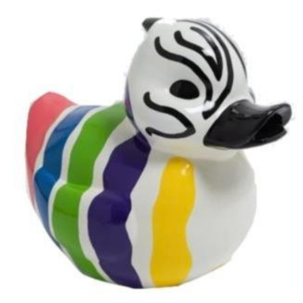 Sculpture Canard en Résine 65 cm Réglisse – Swiss Sculpture