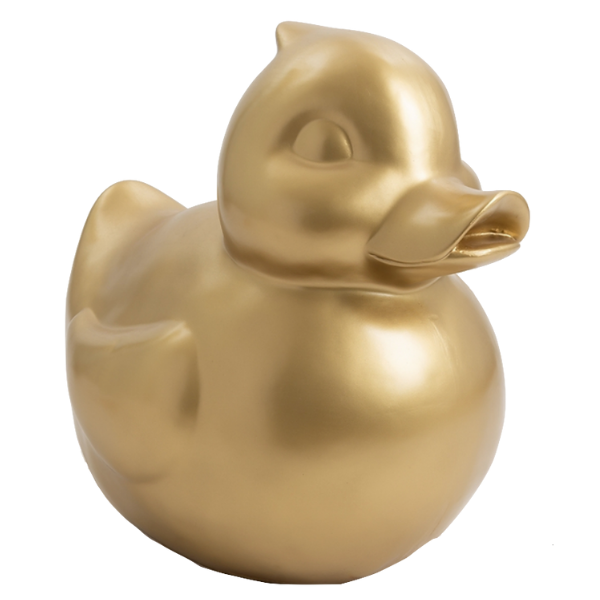 Sculpture Canard en Résine 65 cm Doré – Swiss Sculpture