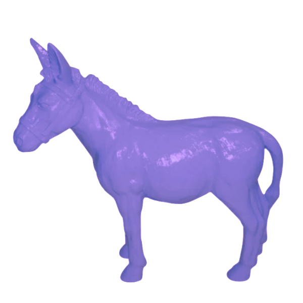 Sculpture Âne Grande 95 cm Résine Violet – Swiss Sculpture - Swiss-sculpture.ch