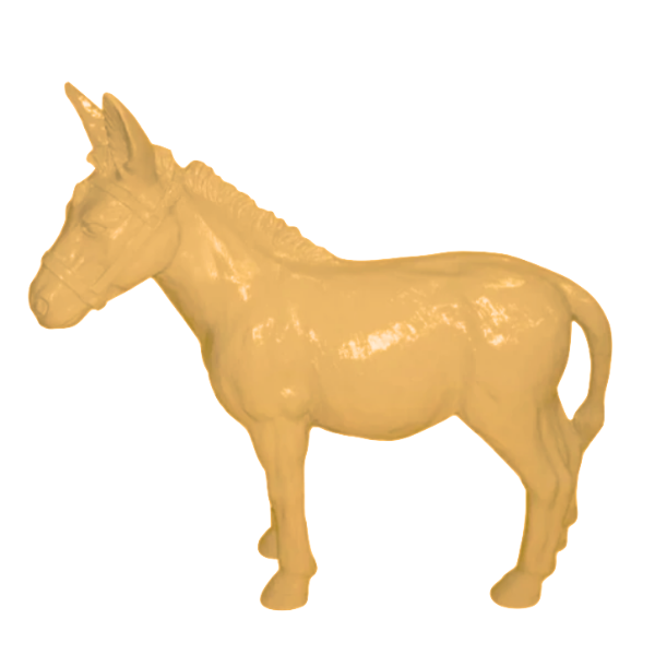Sculpture Âne Grande 95 cm Résine Jaune – Swiss Sculpture - Swiss-sculpture.ch