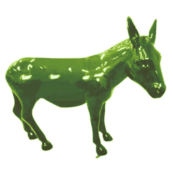 Sculpture Ane XXL en Résine 160 cm Vert Pomme – Swiss Sculpture