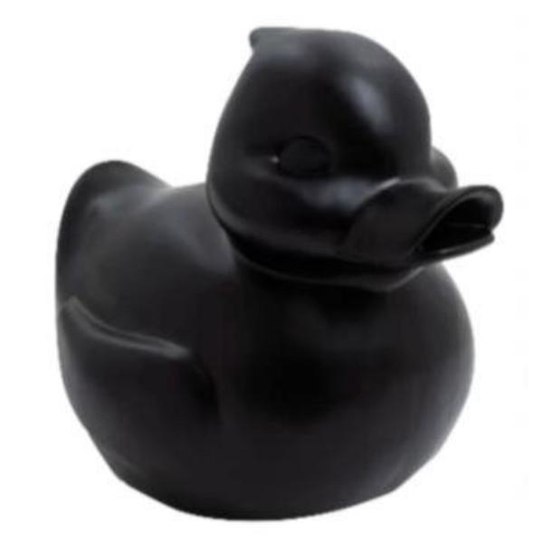 Sculpture Canard en Résine 65 cm Noir Mat – Swiss Sculpture - Swiss-sculpture.ch