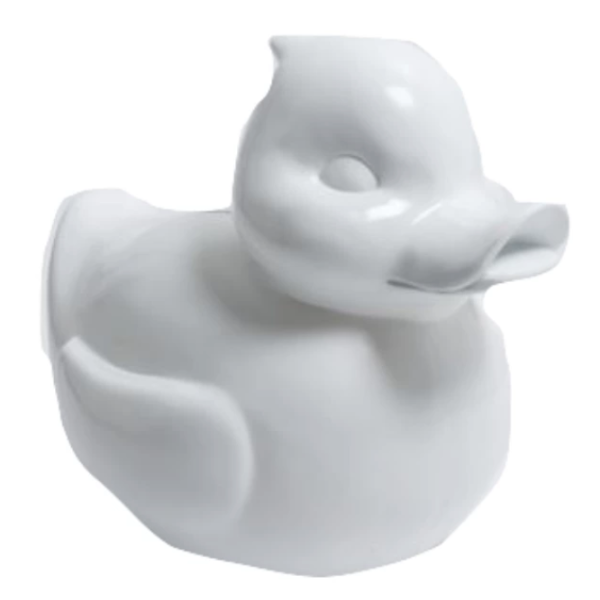 Sculpture Canard en Résine 65 cm Blanc Mat – Swiss Sculpture - Swiss-sculpture.ch