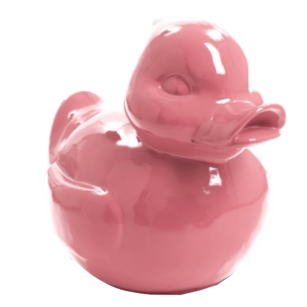 Sculpture Canard en Résine 65 cm Rose Clair – Swiss Sculpture - Swiss-sculpture.ch