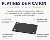 Platines de Fixation en Acier – Swiss Sculpture - Swiss-sculpture.ch