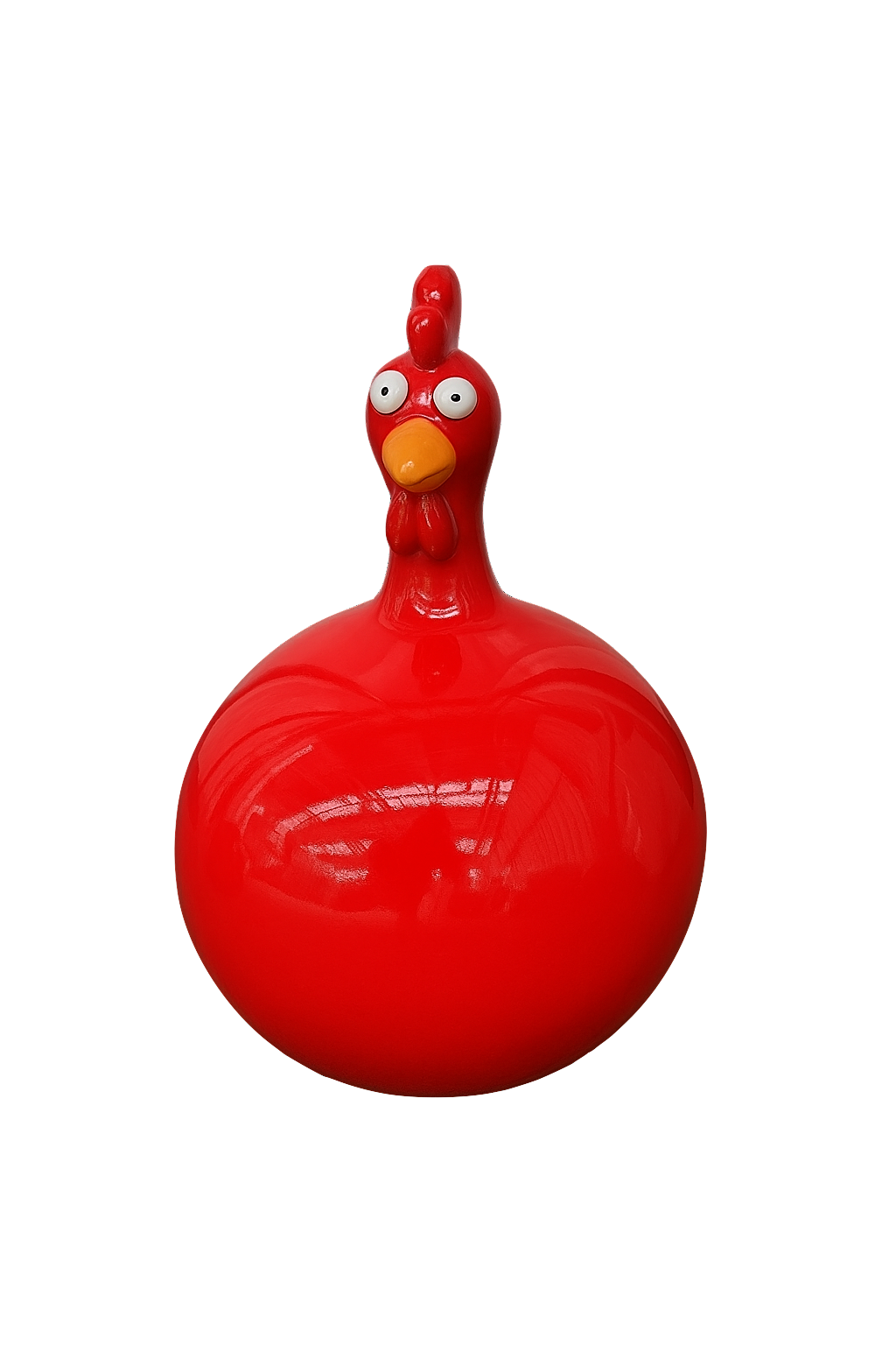Sculpture Poule Rouge 60 cm en Résine – Swiss Sculpture