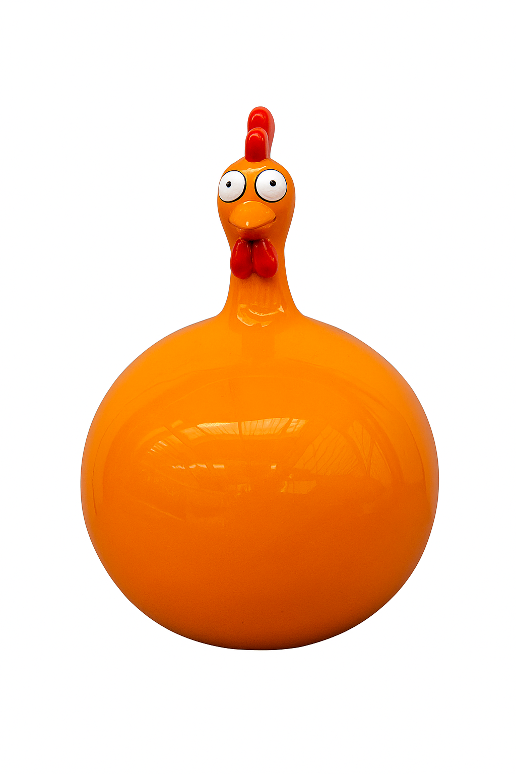 Sculpture Poule 60 cm Résine Orange – Swiss Sculpture