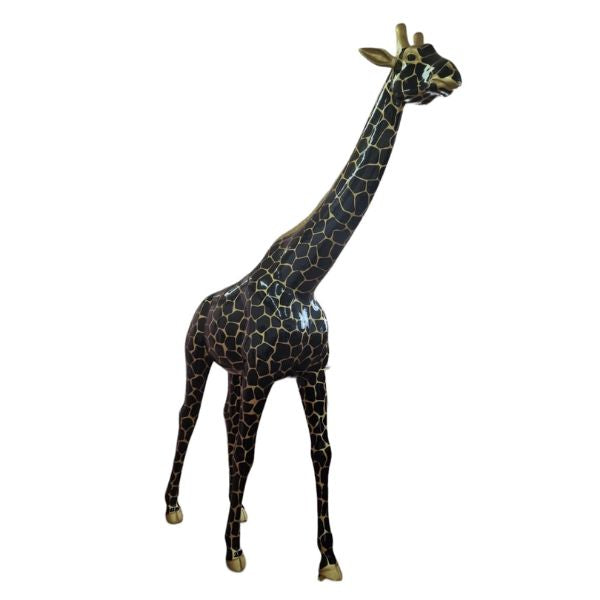 Sculpture Girafe XXL en Résine 320 cm Noir et Doré – Swiss Sculpture - Swiss-sculpture.ch