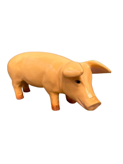 Sculpture Cochon XXL en Résine 100 cm Nature – Swiss Sculpture